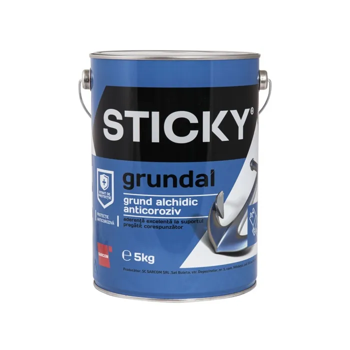 Grund pentru metal Sticky Grundal, interior / exterior, gri, 5 kg
