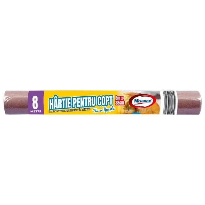 Hartie de copt 8 m x 38 cm rola maro