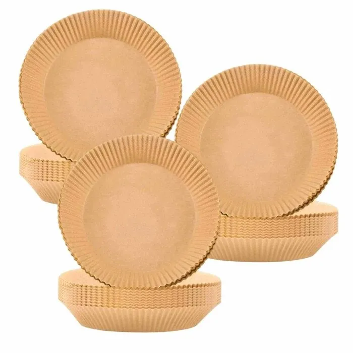 Hartie de copt pentru friteuza / airfryer, D5142, 16 x 4.5 cm, maro, set 100 bucati