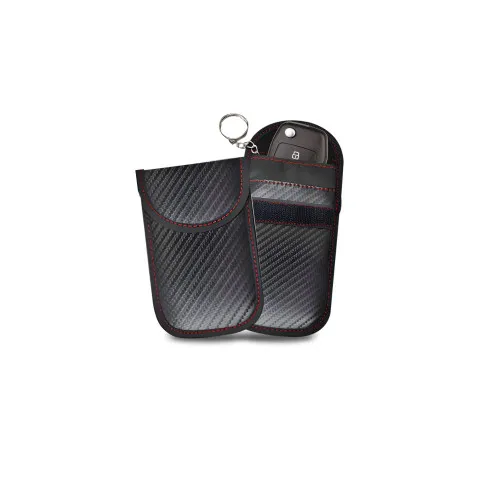 Husa cheie auto cu blocare frecventa radio, RFID Blocker, 14.5 x 9.5 cm, negru / 0000519603075