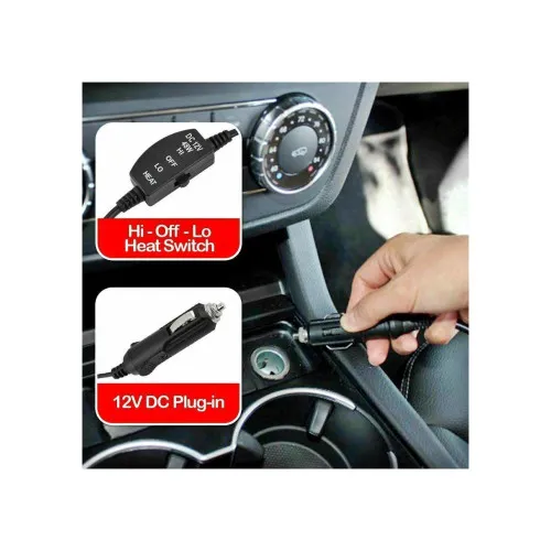 Husa scaun auto cu incalzire 12V reglaj 2 trepte universala Negru HL — imaginea 5