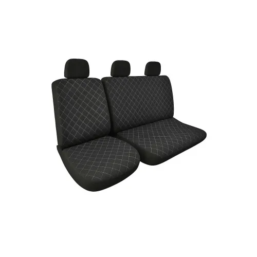 Huse Auto Textil model romb 2+1 pentru Scaun Sofer + Bancheta — imaginea 2