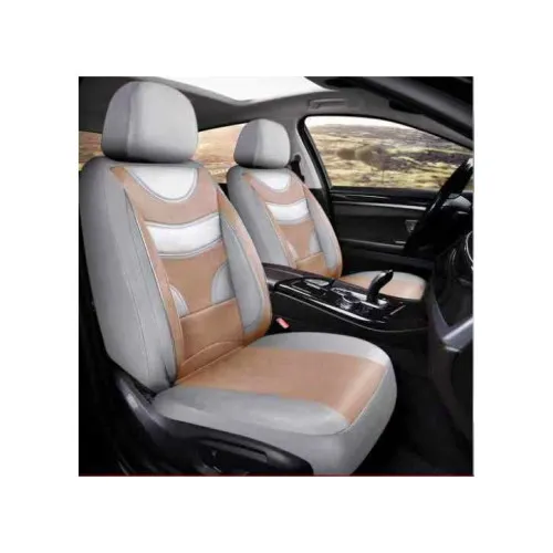 Huse Auto Universale 11 Piese fractionate Bej Compatibile Scaune Fata si Spate — imaginea 2