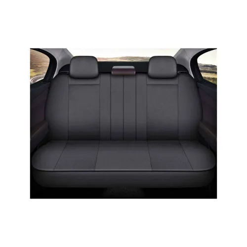 Huse Auto Universale 11 Piese fractionate Negru cu Negru Compatibile Scaune Fata si Spate — imaginea 3