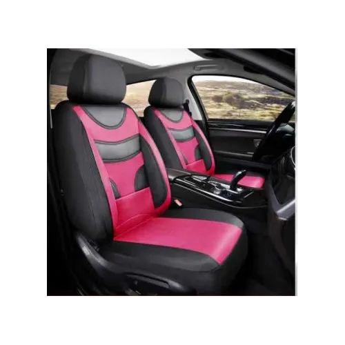Huse Auto Universale 11 Piese fractionate Negru cu Rosu Compatibile Scaune Fata si Spate — imaginea 2
