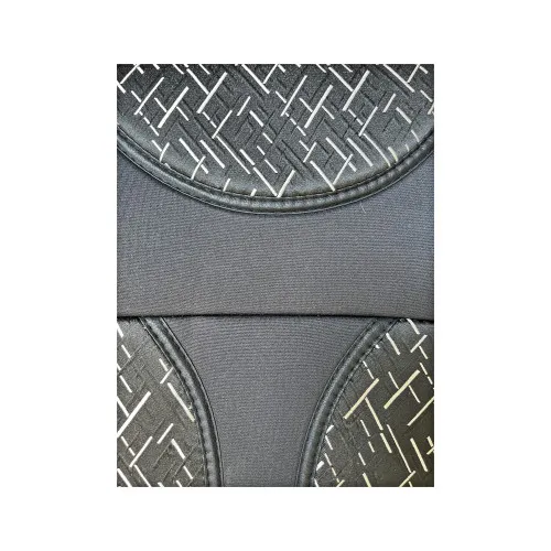 Huse scaun auto universale pentru fata culoare Negru cu Negru si insertii Gri 1+1 +1A — imaginea 3