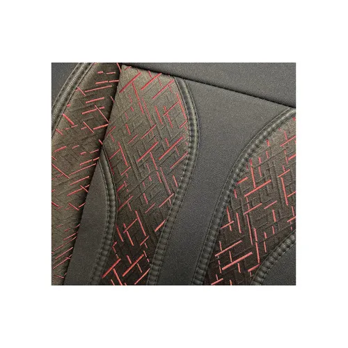 Huse scaun auto universale pentru fata culoare Negru cu Rosu 1+1 +1B — imaginea 2