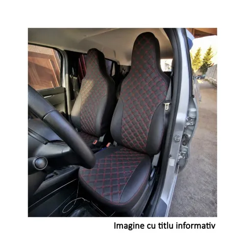 Huse scaune auto compatibile Dacia Spring 2021-> Premium Imitatie Piele Romb