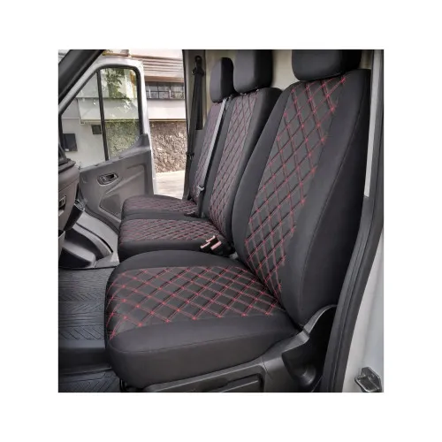 Huse scaune auto compatibile Ford Transit 2013-> 2+1 Premium Imitatie Piele Romb