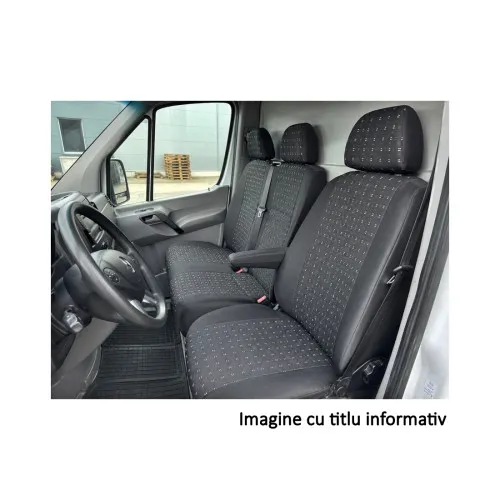Huse scaune auto compatibile Mercedes Sprinter III 2018-> 2+1 cu decupaj cotiera Premium Material Textil