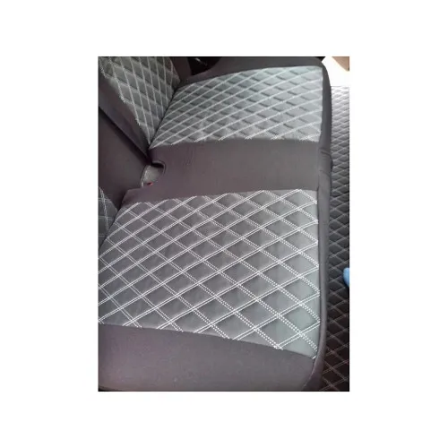 Huse scaune auto compatibile Mercedes Sprinter III 2018-> 2+1 cu decupaj cotiera Premium Imitatie Piele Romb — imaginea 3