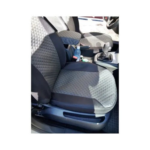 Huse scaune auto compatibile Skoda Octavia II Facelift 2009-2013 fara decupaj cotiera sofer spatar bancheta fractionat Premium Material Textil — imaginea 3