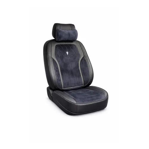 Huse scaune auto universale 9D premium imitatie piele si alcantara negru — imaginea 2
