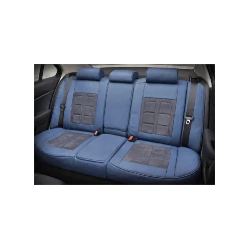 Huse scaune auto universale fractionate 9D Premium fata si spate albastru gri antracit — imaginea 5
