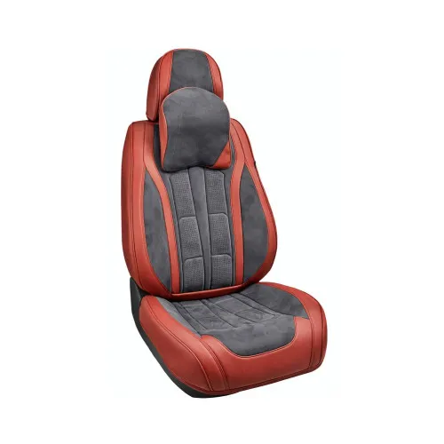 Huse scaune auto universale fractionate 9D Premium fata si spate rosu gri antracit — imaginea 3