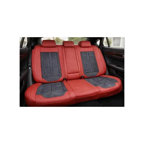 Huse scaune auto universale fractionate 9D Premium fata si spate rosu gri antracit — imaginea 5