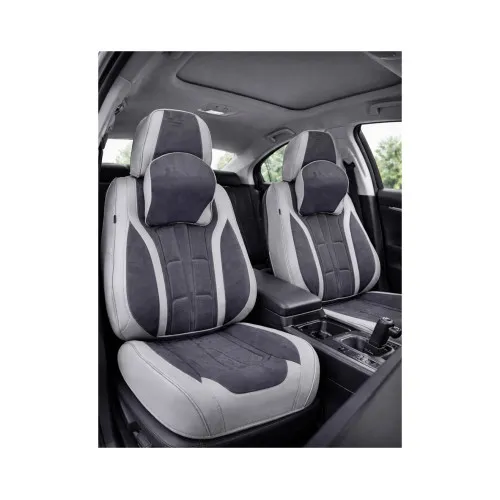 Huse scaune auto universale fractionate Premium 9D fata si spate gri gri antracit