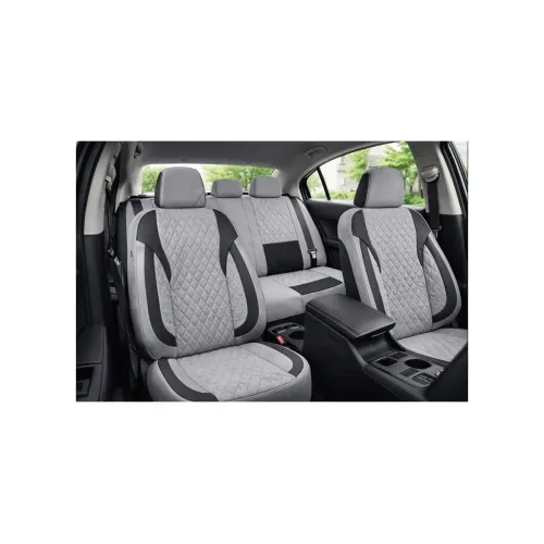 Huse scaune auto universale fractionate XL Premium compatibile SUV si Limuzine gri negru — imaginea 4