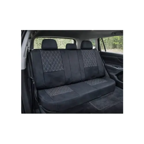 Huse scaune auto universale fractionate XL Premium compatibile SUV si Limuzine negru cusatura gri — imaginea 5