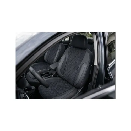 Huse scaune auto universale fractionate XL Premium compatibile SUV si Limuzine negru gri antracit — imaginea 4