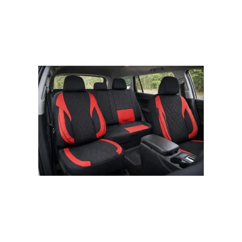 Huse scaune auto universale fractionate XL Premium compatibile SUV si Limuzine negru rosu — imaginea 4