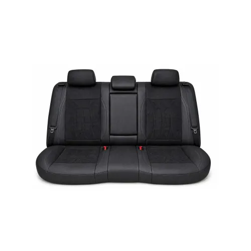 Huse scaune auto universale Premium 9D negre imitatie piele material tip Alcantara — imaginea 4