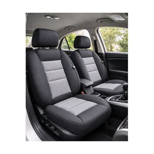 Huse scaune auto universale premium cu bancheta spate fractionata negru gri