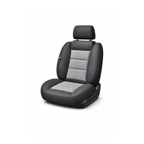 Huse scaune auto universale premium cu bancheta spate fractionata negru gri — imaginea 2