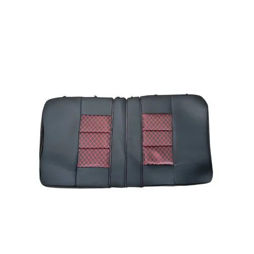 Huse scaune auto universale premium cu bancheta spate fractionata negru rosu — imaginea 4