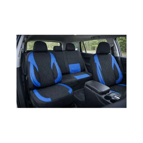 Huse scaune auto universale XL fractionate Premium compatibile SUV si Limuzine negru albastru — imaginea 4