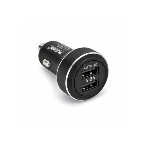 Incarcator auto 4.8A cu 2 USB si cablu Lightning 1 m compatibil iPhone Premium 12V-24V — imaginea 2