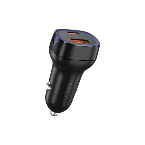 Incarcator auto Quick Charge QC3.0 si PD20W cu USB si Type-C negru — imaginea 3