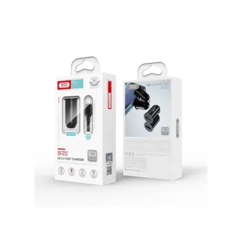 Incarcator auto XO Quick Charge QC3.0 18W cu 1 USB si cablu Lightning compatibil iPhone negru 1 m — imaginea 2