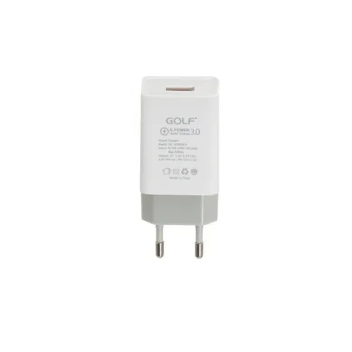 Incarcator retea 220V-5V 18W 3A ALB, GOLF — imaginea 2