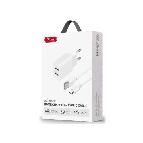 Incarcator retea cu cablu Type C inclus 2.4A 1 port USB alb 1 m 100-240V — imaginea 4