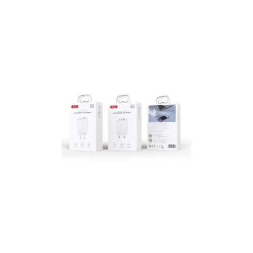 Incarcator retea GaN 65W 3 porturi 2 Type C si USB-A alb — imaginea 3