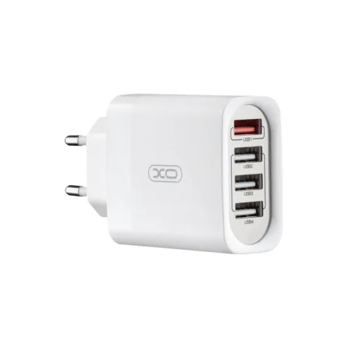 Incarcator retea XO 18W cu 4 porturi USB-A Quick Charge QC 3.0 alb