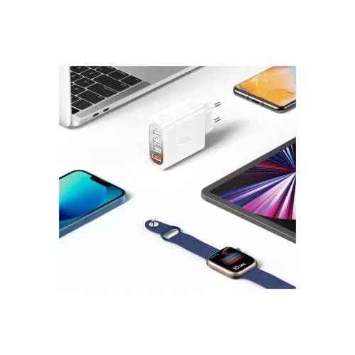 Incarcator retea XO 18W cu 4 porturi USB-A Quick Charge QC 3.0 alb — imaginea 4