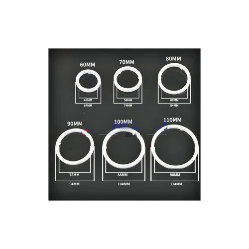 Inele angel eyes led cob 12v waterproof culoare alb diametru 100mm pentru faruri auto — imaginea 3