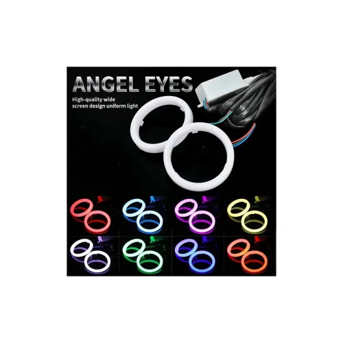 Inele angel eyes led cob 12v waterproof culoare alb diametru 100mm pentru faruri auto
