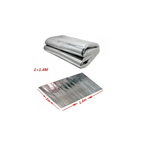 Insonorizant auto cu folie de aluminiu, adeziv, 6mm grosime, 1.4m x 1m