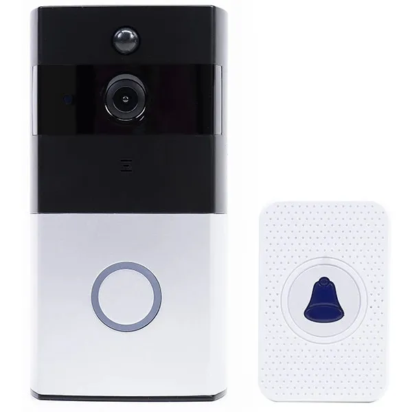 Interfon video Wireless Smart PNI SafeHome PT710B, HD 1080p, Sonerie, alb-negru