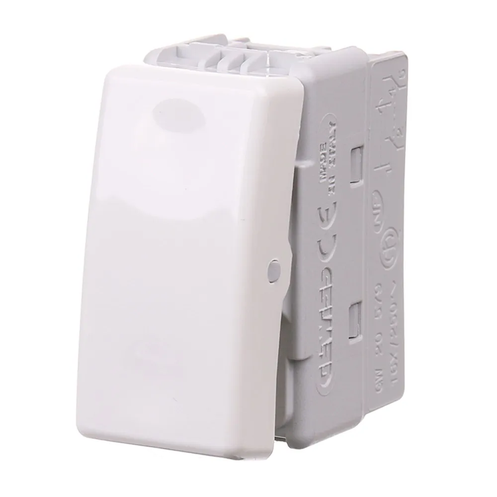 Intrerupator cap cruce simplu Gewiss Top System, modular, IP20, alb