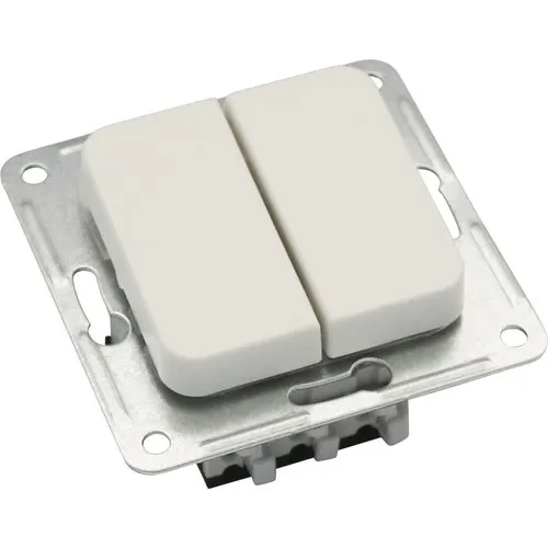 Intrerupator cap-scara dublu Roth Lange Basic, alb
