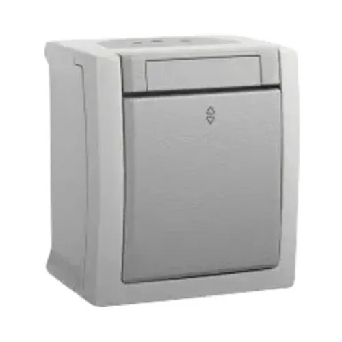 Intrerupator cap-scara Panasonic Pacific IP54 gri, montaj aplicat