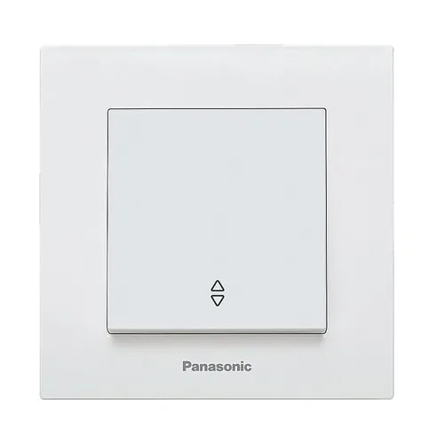 Intrerupator cap-scara simplu Panasonic Karre Plus, alb, incl. rama