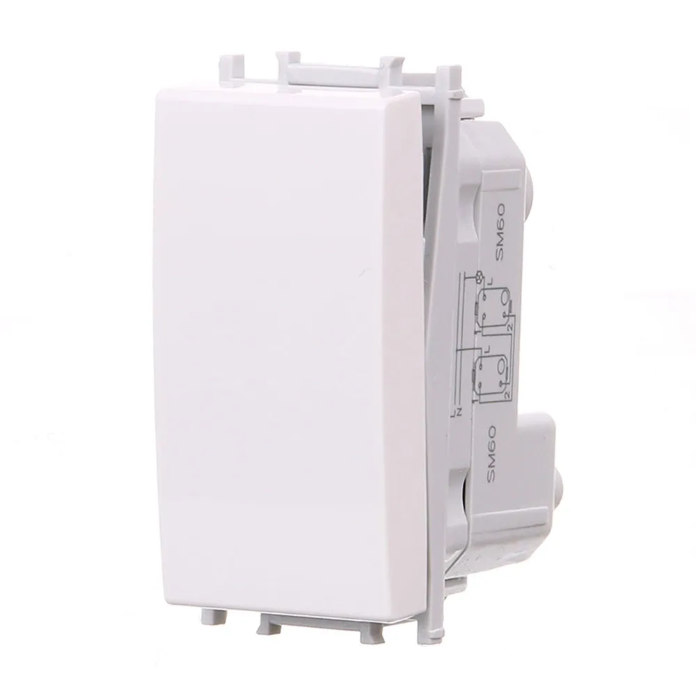 Intrerupator cap scara simplu Tem Modul, modular, IP20, alb
