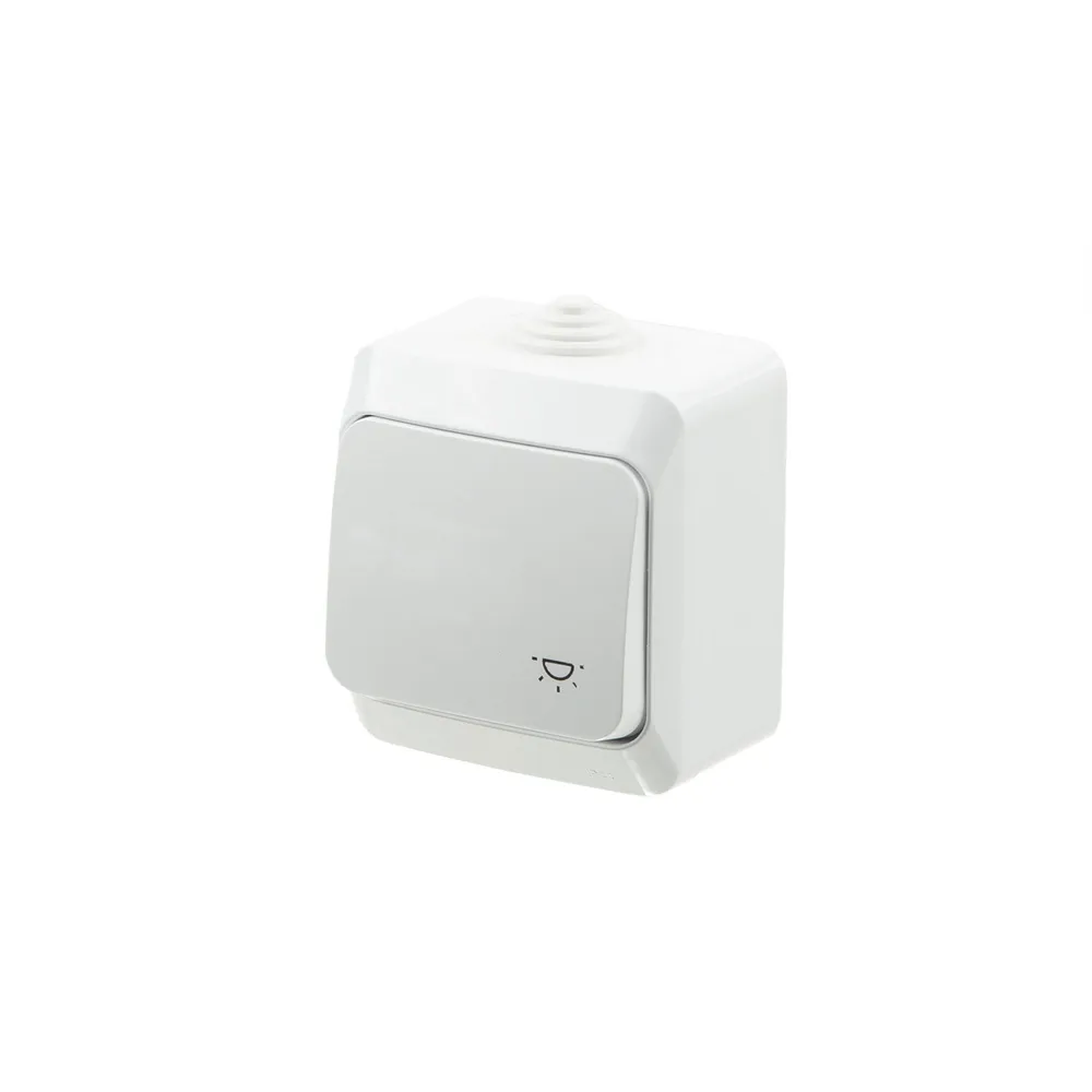 Intrerupator cu revenire Schneider Cedar, pentru sonerie, montaj aplicat, exterior, IP44, alb