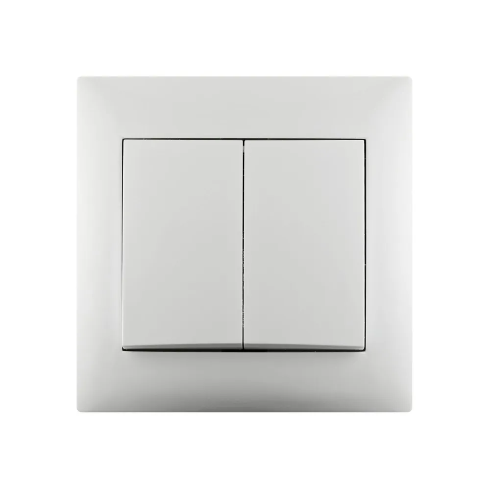 Intrerupator dublu Lexman Lika, clasic, IP20, alb