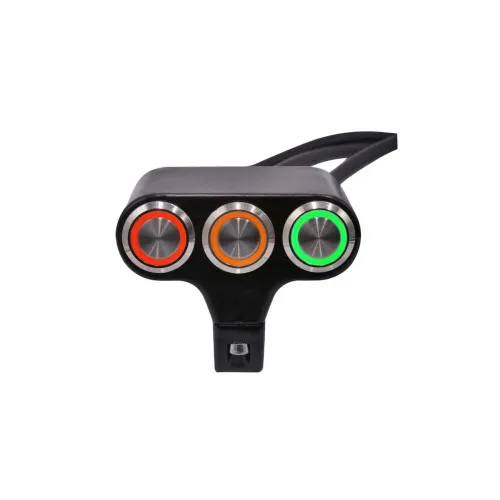 Intrerupator moto aluminiu cu 3 butoane — imaginea 5